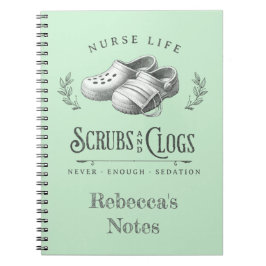 Caderno Espiral Enfermeira personalizada de Scrubs & Clogs