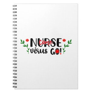 Caderno Espiral Enfermeira Presente Venham Vírus