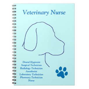 Caderno Espiral Enfermeira veterinária - trabalhos múltiplos