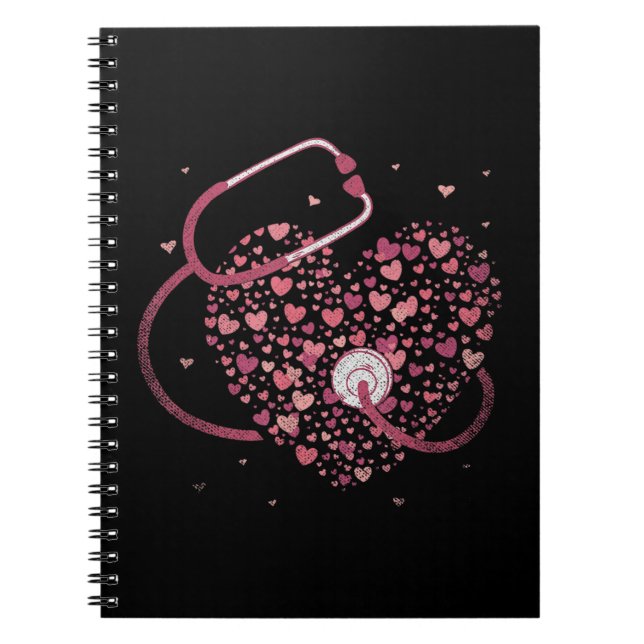 Caderno Espiral Enfermeiro Cardíaco Stetoscope Presente Medicament (Frente)