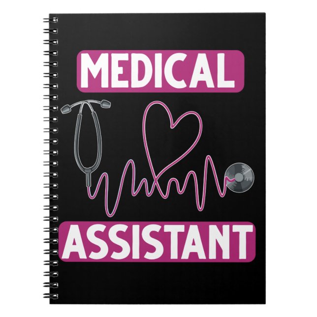 Caderno Espiral Enfermeiro Estetoscópico Assistente Médico (Frente)