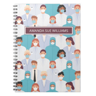 Caderno Espiral Enfermeiro/Estudante Médico - Adicione Seu Nome/M