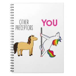 Caderno Espiral Enfermeiro Preceptor Unicorn Engraçado