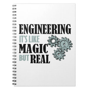 Caderno Espiral Engenharia - É como Magia, mas Real