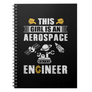 Caderno Espiral Engenheira Essa Garota É Uma Engenheira Aeroespaci