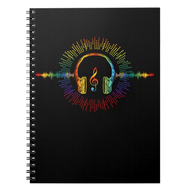 Caderno Espiral Engenheiro de som Áudio Wave Áudio Engenheiro Músi (Frente)