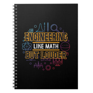 Caderno Espiral Engenheiro Gosta de Engenharia Como Matemática