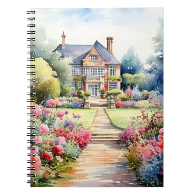 Caderno Espiral English Garden Landscape (Frente)
