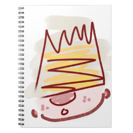 Caderno Espiral Engraçada ilustração do pequeno rei
