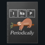Caderno Espiral Engraçada Science Pun Chemistry Sloth Nap Lover<br><div class="desc">Engraçada Science Pun Química Sloth Nap Lover Hillarious Scientist and Chemist Gift.</div>