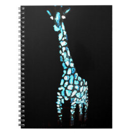 Caderno Espiral Engraçado Abstrato Girafa de Animais Selvagens