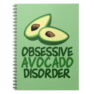 Caderno Espiral Engraçado Avocado Lover Green