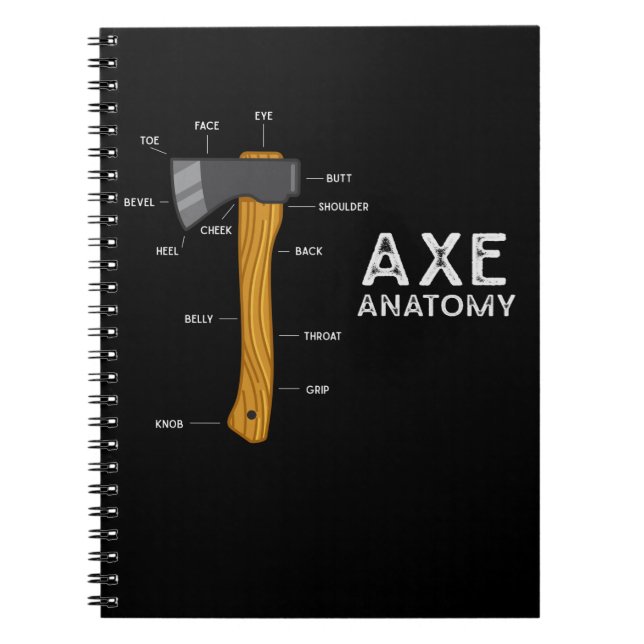 Caderno Espiral Engraçado Ax Humor Hatchet Ax Theling (Frente)