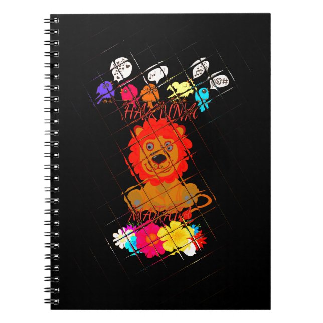 Caderno Espiral Engraçado Baby Lion King: Hakuna Matata Art Design (Frente)