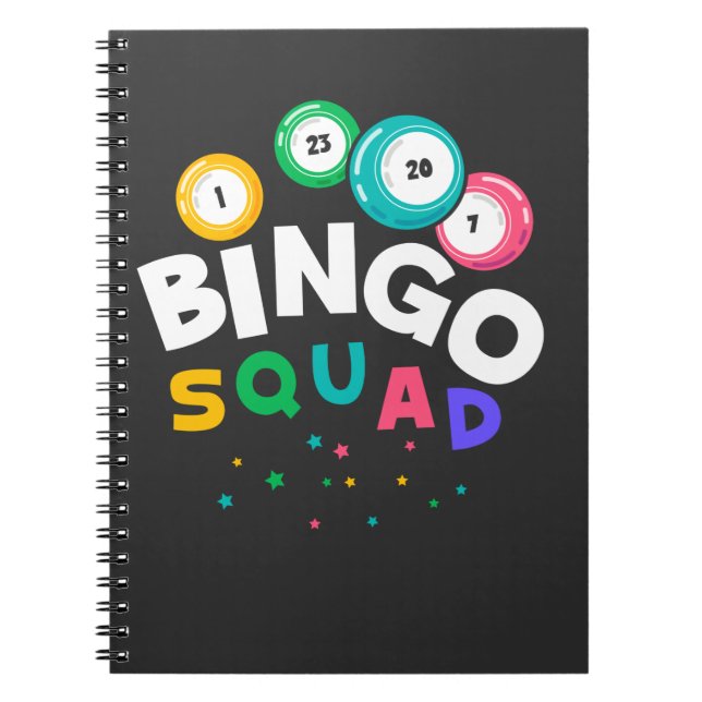 Caderno Espiral Engraçado Bingo Team Jogo Humor (Frente)