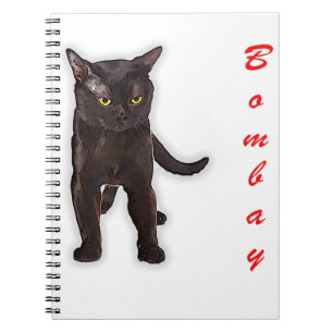 Caderno Espiral Engraçado Bombaim Cat Japão Presente Para Pai Mãe