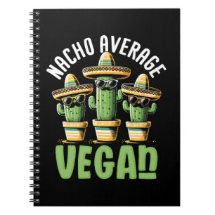 Caderno Espiral Engraçado Cactus Sombrero Nacho Média Vegan