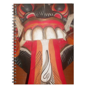 Caderno Espiral Engraçado Carinho, Máscara de Halloween