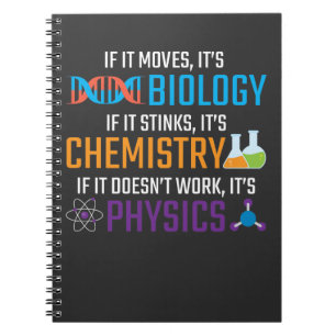 Caderno Espiral Engraçado Ciência Biologia Química Professor de