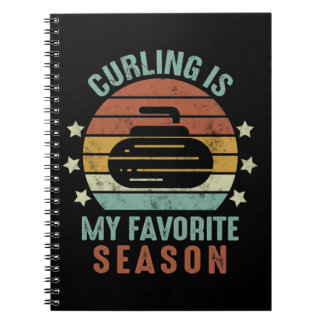 Caderno Espiral Engraçado Curling Ice Sports Holidy