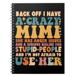Caderno Espiral Engraçado De Volta Eu Tenho Um Mimi Louco