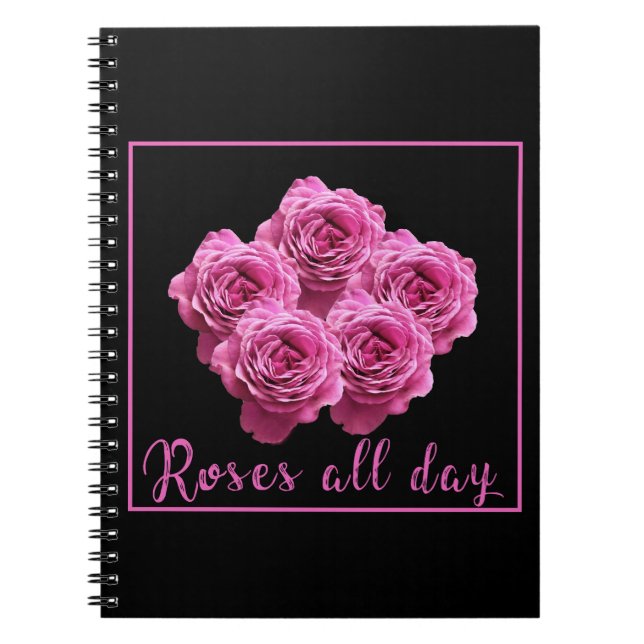 Caderno Espiral Engraçado diz sobre rosas e amor (Frente)
