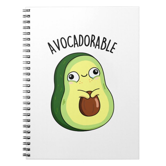 Caderno Espiral Engraçado Encantado Avocado Pun (Frente)