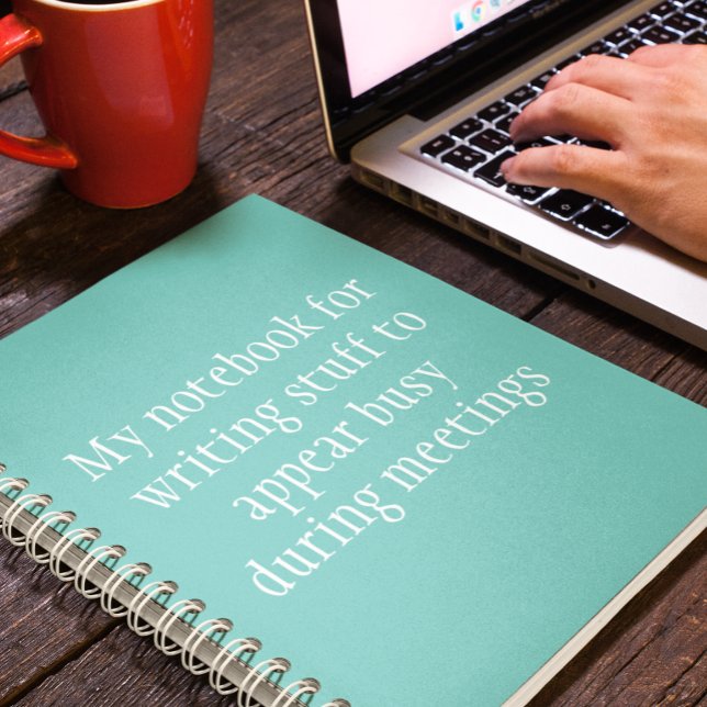 Caderno Espiral Engraçado escritório Humor Meu Notebook (Criador carregado)