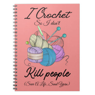 Caderno Espiral Engraçado Eu Tricô Salvo Uma Vida Arte De Fio
