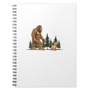Caderno Espiral Engraçado Labradoodle Cachorro Pé Grande Andando C
