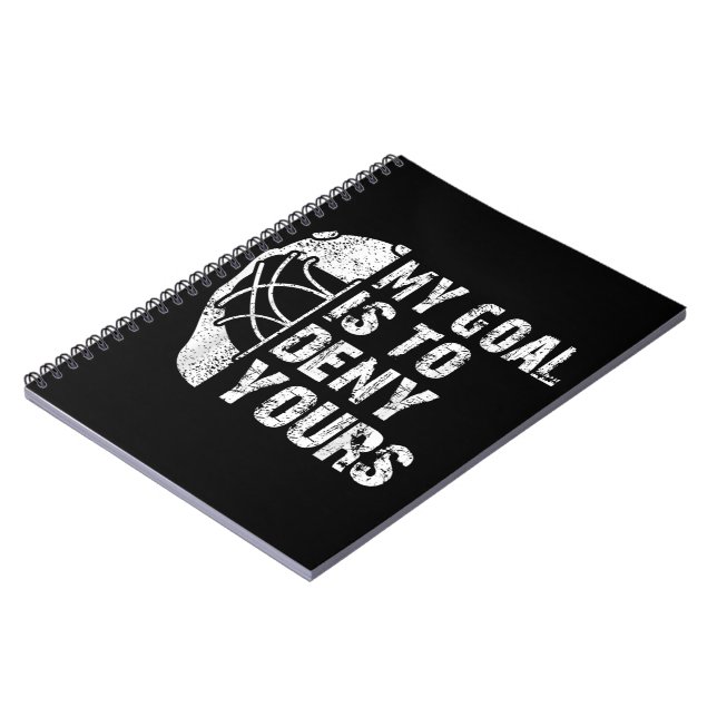 Caderno Espiral Engraçado, Meu Objetivo É Negar Seu Ice De Hockey  (Left Side)