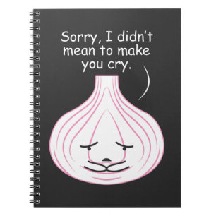 Caderno Espiral Engraçado Onion Tears - não queria fazer você c