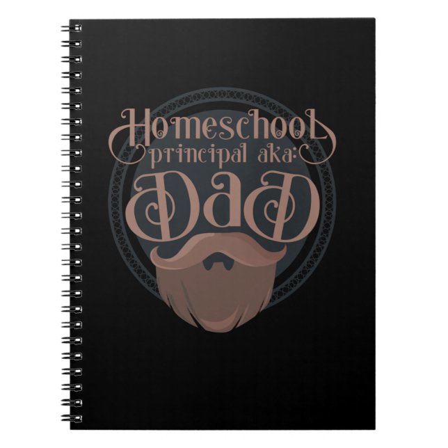 Caderno Espiral Engraçado Pai de Homeschoaria, Diretora de Home Sc (Frente)