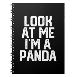 Caderno Espiral Engraçado Panda Olhem Para Mim, Sou Um Panda