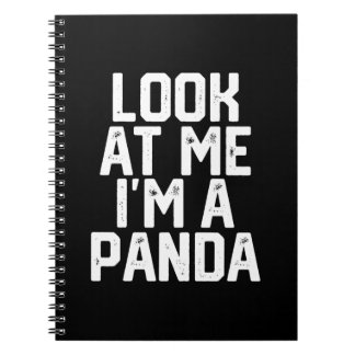 Caderno Espiral Engraçado Panda Olhem Para Mim, Sou Um Panda