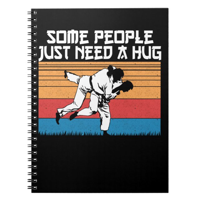 Caderno Espiral Engraçado Piada Judo Jiu Jitsu Arte Marcial Humor (Frente)