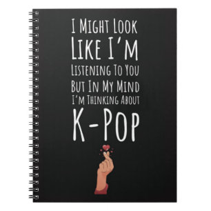 Caderno Espiral Engraçado Presente Para Os Fãs Do K-pop Eu Adoro H