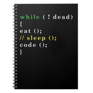 Caderno Espiral Engraçado Programador de Ciência da Computação