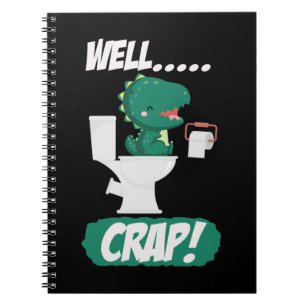 Caderno Espiral Engraçado T-Rex Pequenos Problemas com Armas Dino