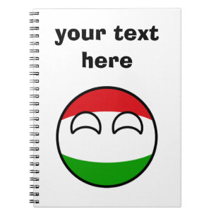 Caderno Espiral Engraçado Tending Geeky Hungria Countryball