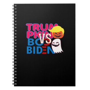 Caderno Espiral Engraçado Trumpkin Vs Boo Biden Design Classe Hall