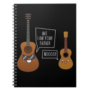 Caderno Espiral Engraçado Ukulele Player Guitarra Humor