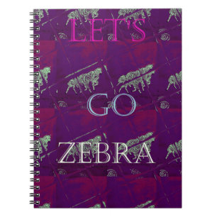 Caderno Espiral Engraçado Vamos Zebra Hakuna Matata motif Design C