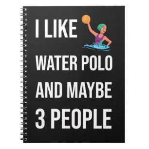 Caderno Espiral Engraçado Waterpolo Oferece ao jogador o humor