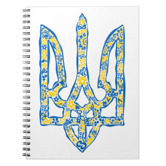 Caderno Espiral Énica nacional ucraniana emblem trident trizub