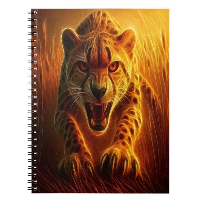 Caderno Espiral Enraged Cheetah Notebook (Frente)