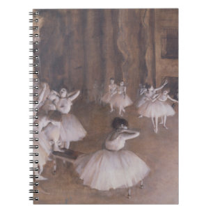 Caderno Espiral Ensaio no palco, 1874 do balé de Edgar Degas