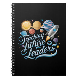 Caderno Espiral Ensinando Futuros Líderes Espaço Planeta Professor