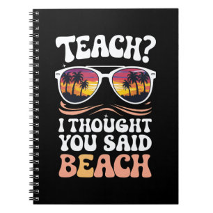 Caderno Espiral Ensinei Pensei Que Você Disse Praia Professor Groo