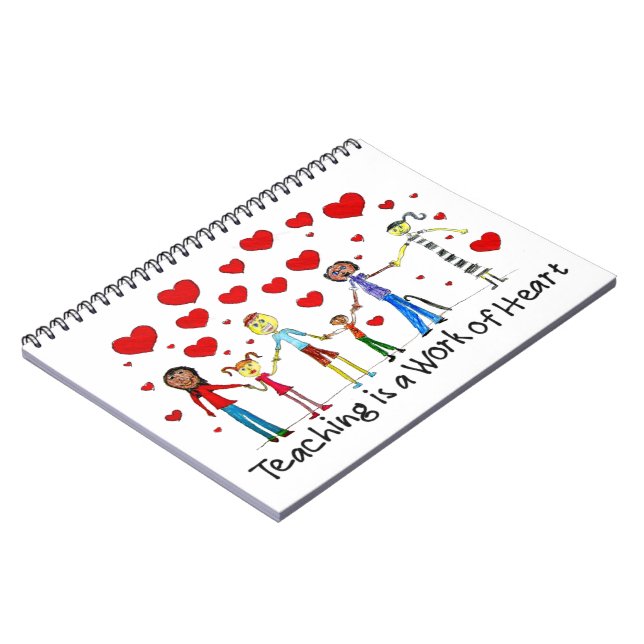 Caderno Espiral Ensino é uma obra de coração (Left Side)